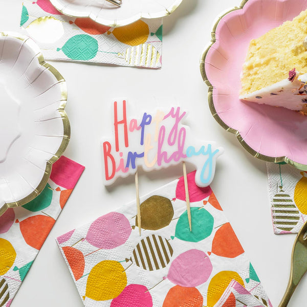 Rose Happy Birthday Candle