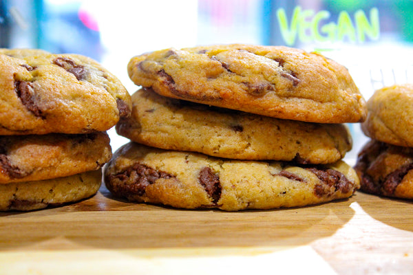 Dark Belgian Chocolate Vegan Cookies