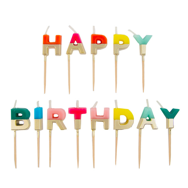 'Happy Birthday' Individual Candles