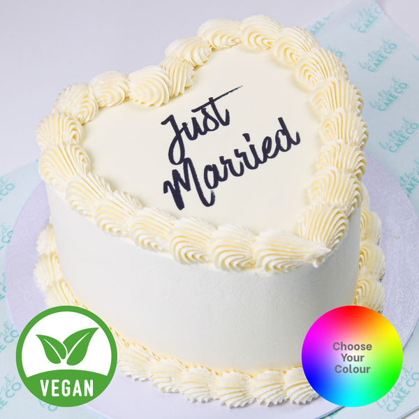 Vegan Love Heart Celebration Cake