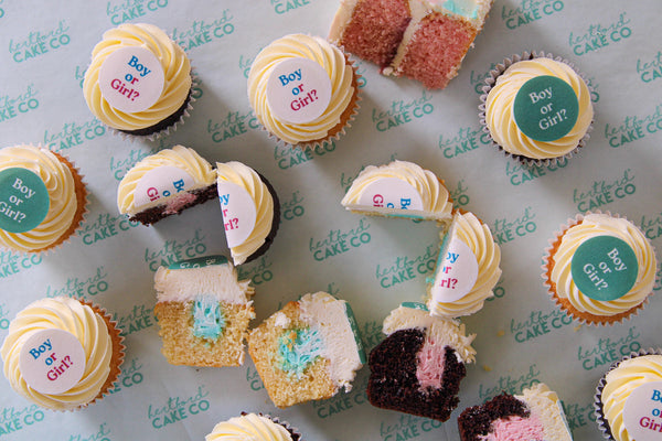 Classic Pastel Gender Reveal Celebration Cake