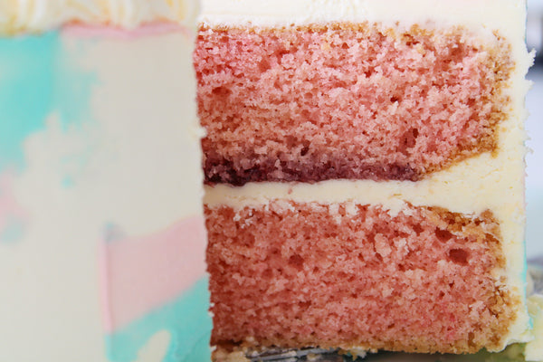 Classic Pastel Gender Reveal Celebration Cake