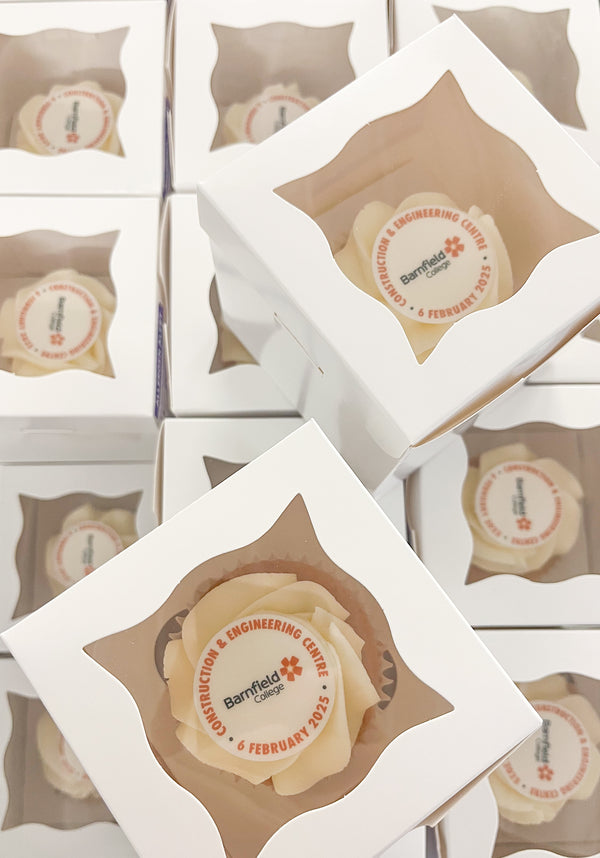 Vanilla Corporate Cupcakes with Logos