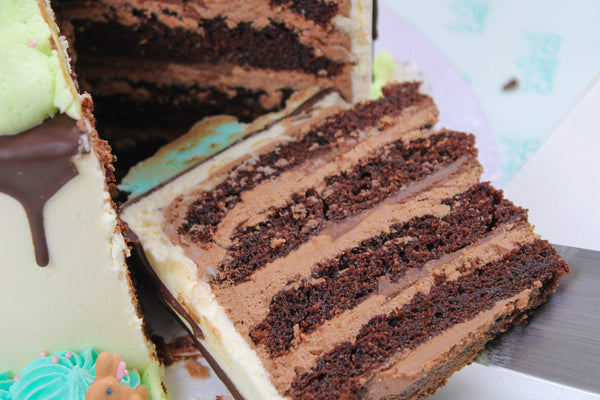 Happy Easter Chocolate Fudge Celebration Cake