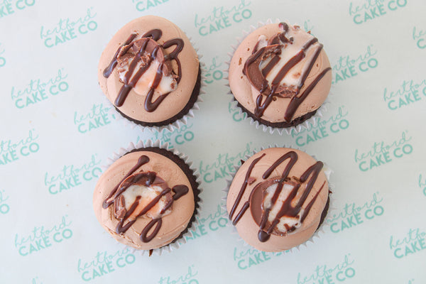 Chocolate Creme Egg Fudge Cupcakes