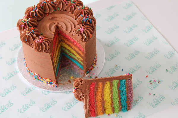 Belgian Chocolate Rainbow Celebration Cake