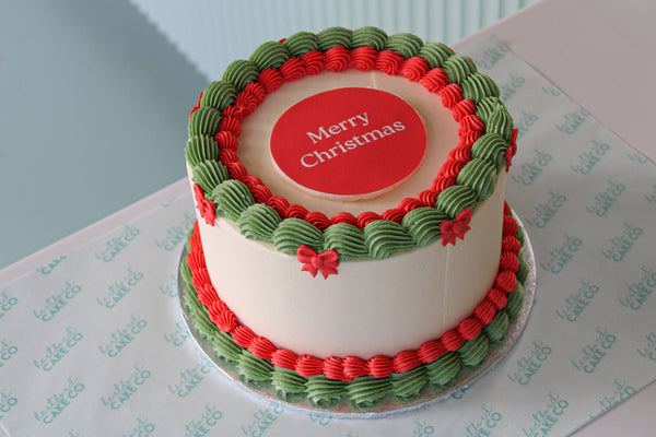 Christmas Themed Strawberry Victoria Sponge Cake