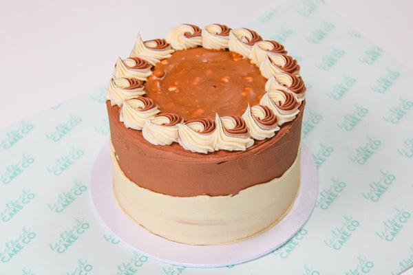 Father's Day Peanut Butter Caramel Cake