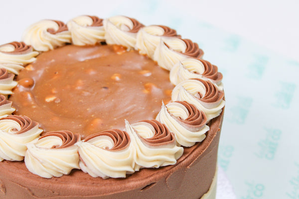 Father's Day Peanut Butter Caramel Cake