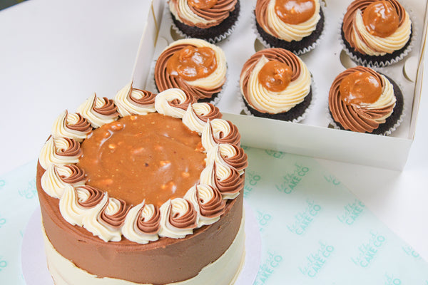 Father's Day Peanut Butter Caramel Cake
