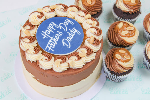 Father's Day Peanut Butter Caramel Cake