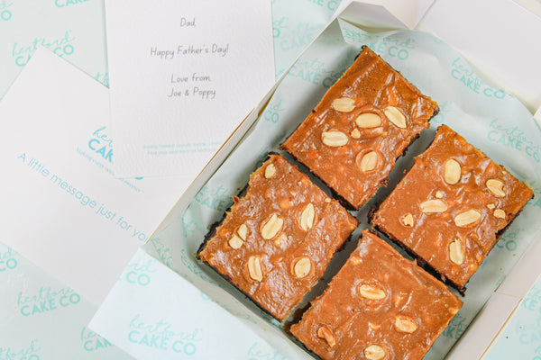 Father's Day Peanut Butter Caramel Brownies