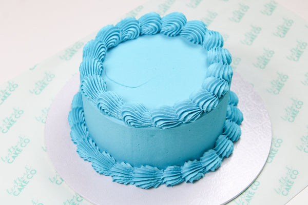 Bright Blue Elegant Celebration Cake