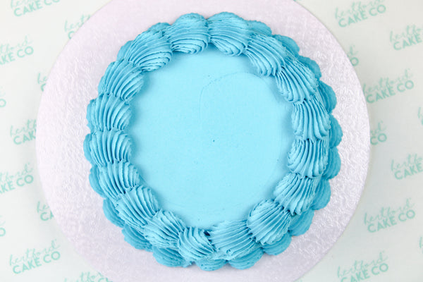 Bright Blue Elegant Celebration Cake