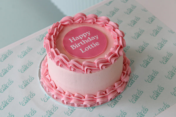 Pink Hearts Celebration Cake