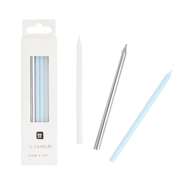 Blue, White & Silver Candles