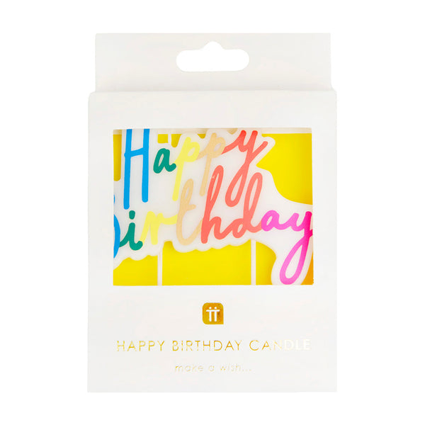 RAINBOW HAPPY BIRTHDAY CANDLE